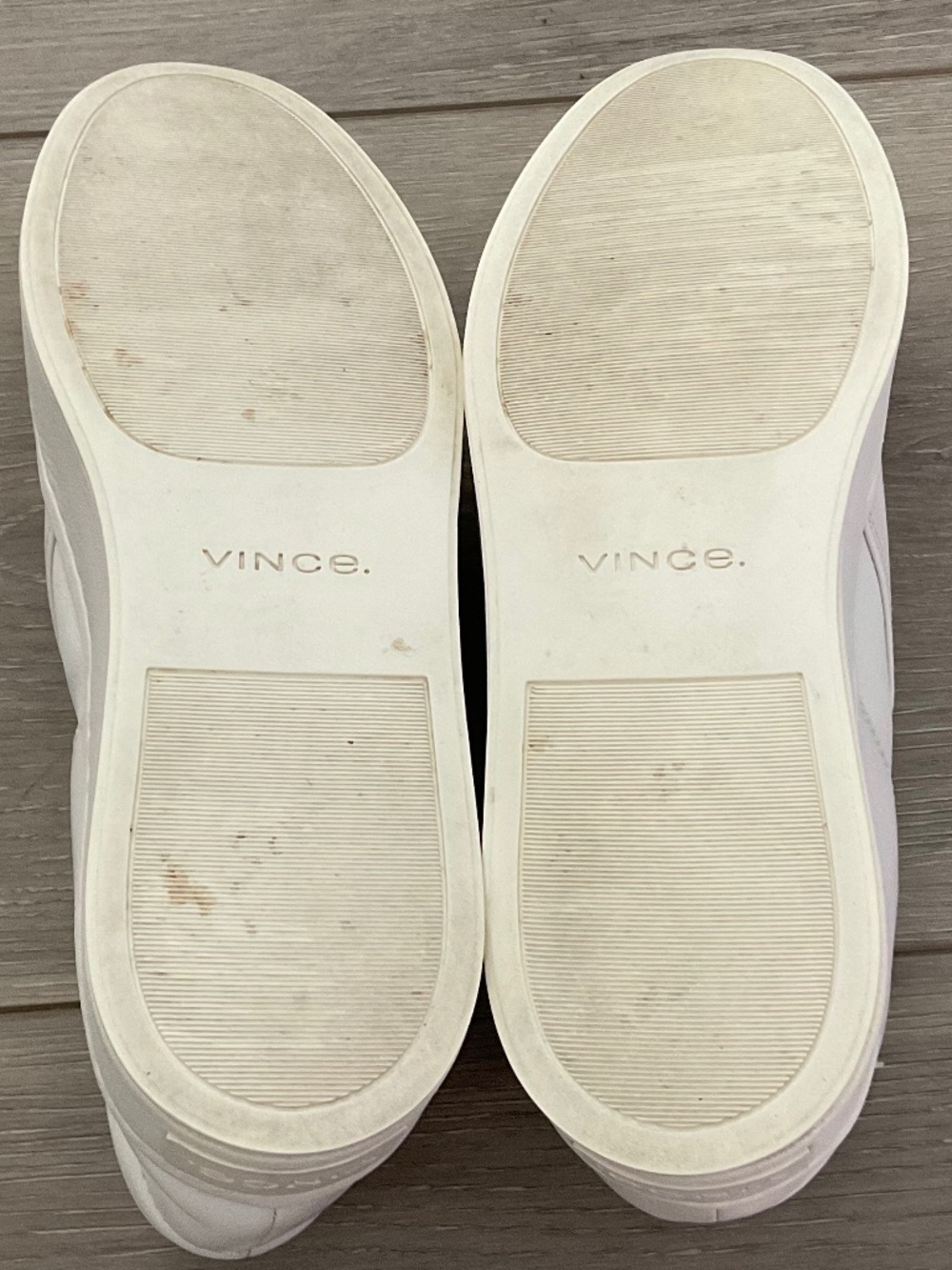 VINCE Warren Italian Leather Platform Sneaker in White Plaster Size 8.5 - Picture 7 of 8